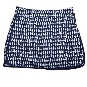 Vineyard Vines Performance Navy Fish Print Golf Tennis Skort 10 2R000004 AOP